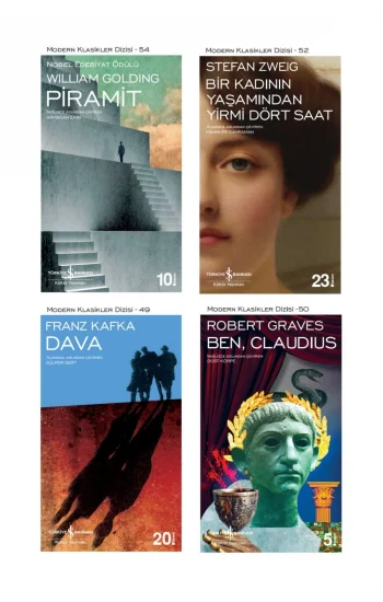 Piramit + Bir Kadının Yaşamından Yirmi Dört Saat + Dava + Ben, Claudius- 4 Kitap Set