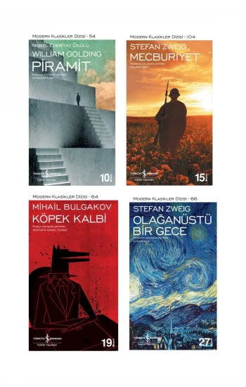Piramit + Mecburiyet + Olağanüstü Bir Gece + Köpek Kalbi- 4 Kitap Set - Iş Bankası Özel Set