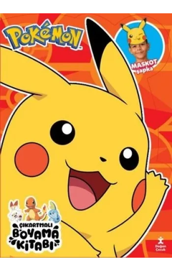 Pokemon - Çıkartmalı Boyama Kitabı - Maskot Şapka
