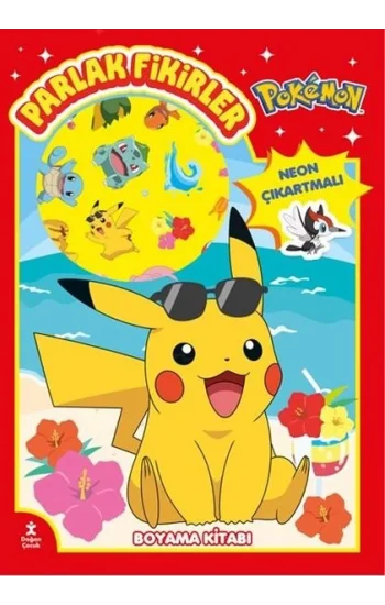 Pokemon - Parlak Fikirler Neon Çıkartmalı Boyama Kitabı