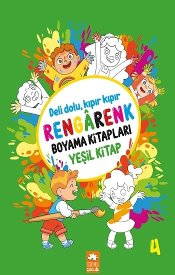 Rengarenk Boyama Kitapları - Yeşil Kitap