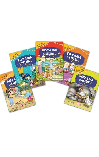 Renklerle Güzel Dinim Boyama Kitabı Set (5 Kitap)