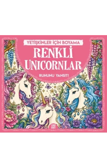 Renkli Unicornlar & Yetişkinler için Boyama