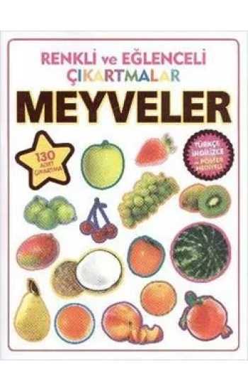 Renkli ve Eğlenceli Çıkartmalar - Meyveler (Fruits)