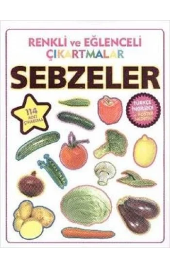 Renkli ve Eğlenceli Çıkartmalar - Sebzeler (Vegetables)