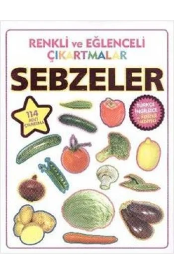 Renkli ve Eğlenceli Çıkartmalar - Sebzeler (Vegetables)