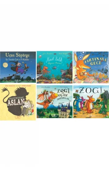 Resimli Hikaye Kitapları 6 Kitap Set - Uçan Süpürge - Minik Balık - Fırtınalı Gece