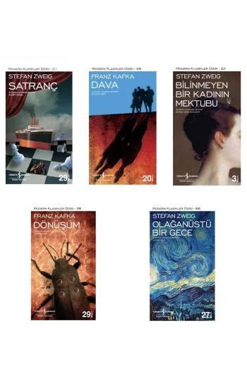 Satranç + Dava + Bilinmeyen Bir Kadının Mektubu + Dönüşüm + Olağanüstü Bir Gece- 5 Kitap Set