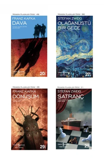 Satranç + Dönüşüm + Dava + Olağanüstü Bir Gece- 4 Kitap Set - Iş Bankası Özel Set Satranç Kitabı