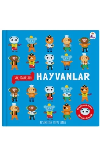 Seç – Karıştır : Hayvanlar (15 Eğlenceli Parça, 120 Farklı Seçenek) (Ciltli)