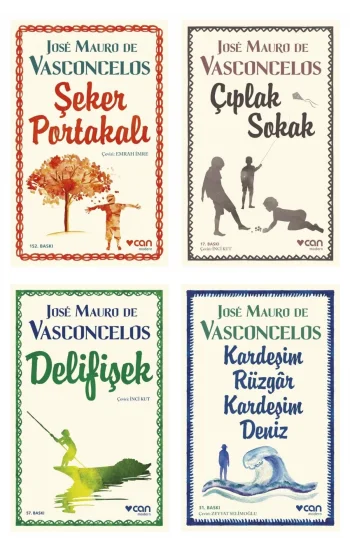Şeker Portakalı + Çıplak Sokak + Delifişek + Kardeşim Rüzgar, Kardeşim Deniz- 4 Kitap Set