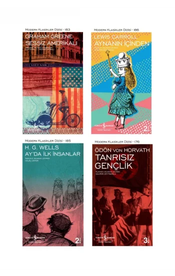 Sessiz Amerikalı + Aynanın Içinden + Ayda Ilk Insanlar + Tanrısız Gençlik- 4 Kitap Set