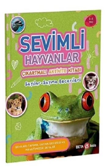 SEVİMLİ HAYVANLAR ÇIKARTMALI AKTİVİTE KİTABI Sayılar sayma becerileri