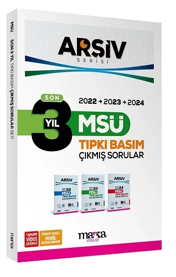 Son 3 Yıl MSÜ ARŞİV Serisi Tıpkı Basım Fasikül  Fasikül Çıkmış Sorular Tamamı Video Çözümlü