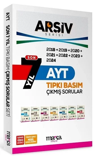Son 7 Yıl AYT ARŞİV Serisi Tıpkı Basım Fasikül Fasikül Çıkmış Sorular Tamamı Video Çözümlü