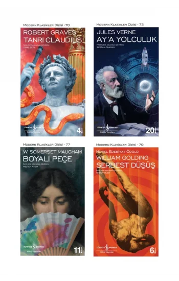 Tanrı Claudius + Aya Yolculuk + Boyalı Peçe + Serbest Düşüş- 4 Kitap Set - Iş Bankası Özel Set