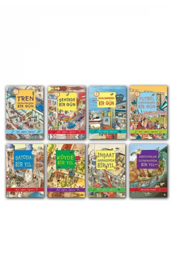 Tren Istasyonunda Şehirde Bir Gün Köyde Şatoda Bir Yıl Set 8 Kitap
