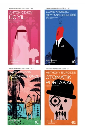 Üç Yıl + Şeytanın Günlüğü + Ademden Önce + Otomatik Portakal- 4 Kitap Set - Iş Bankası Özel Set