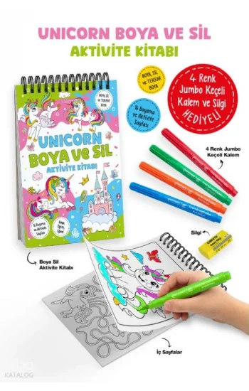 Unicorn - Boya ve Sil Aktivite Kitabı