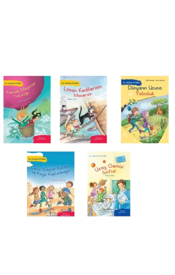 Uzay Gemisi , Prenses Maya , Cesur Kalpler , Yolculuk , Liman Kedileri Ilk Okuma Kitabları 5li Set
