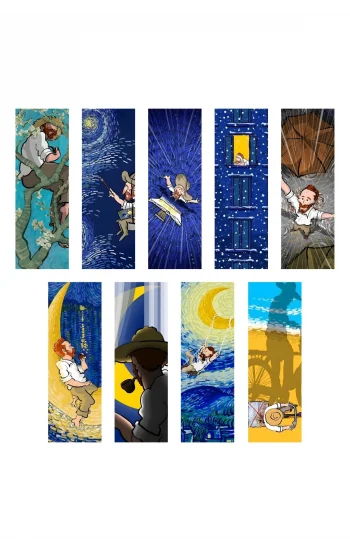 Van Gogh Kitap Ayraçları Hediyelik Ayraç 9lu set