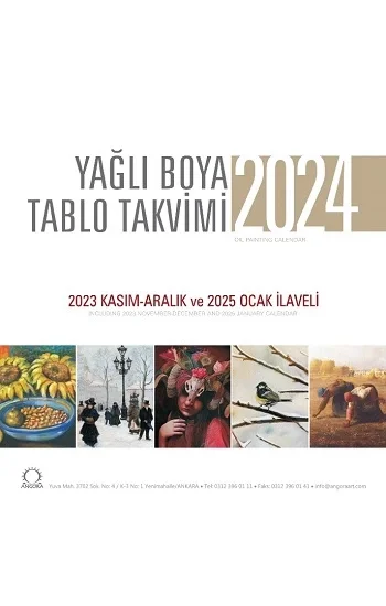 Yağlı Boya Tablo Takvimi 2024 Duvar Takvimi
