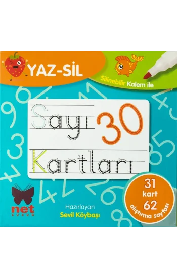 Yaz-Sil Sayı Kartları