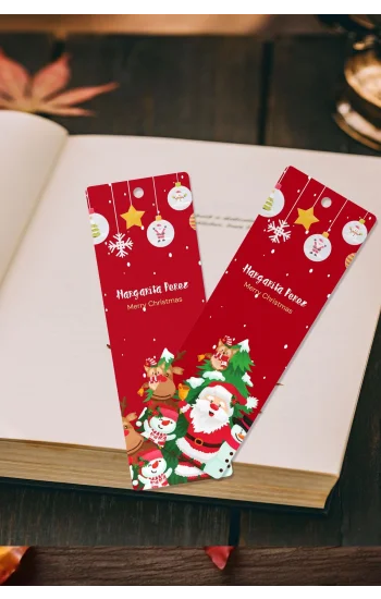 Yeni Yıl - Yılbaşı Temalı - Hediyelik-  Kitap Ayracı - 1 Adet