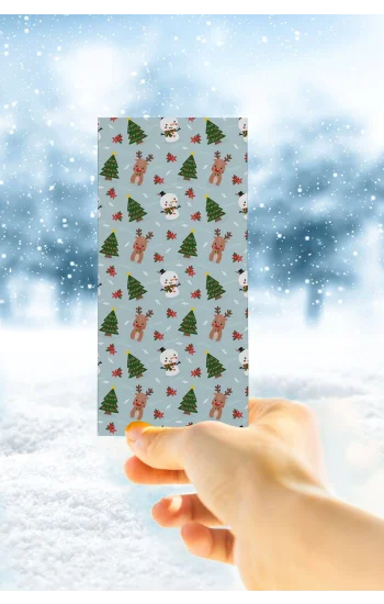 Yeni Yıl - Yılbaşı Temalı - Kardan Adam Ve Geyik Temalı Hediyelik Ayraç - 1 Adet