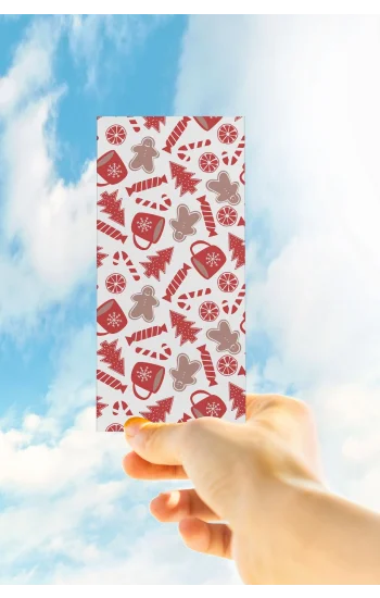 Yeni -Yıl Yılbaşı Temalı -Sıcak Kahve Ve Kurabiye Temalı Hediyelik Kitap Ayracı- 1 Adet