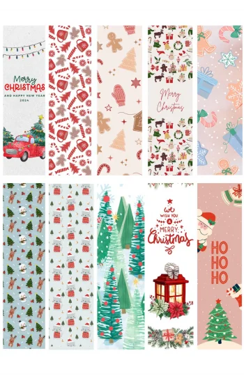 Yılbaşı Temalı Kitap Ayracı-Kitap Severler İçin Hediye  10lu Yeni Yıl Kitap Ayraçları!