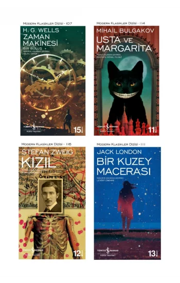 Zaman Makinesi Bir Buluş + Usta Ve Margarita + Kızıl + Bir Kuzey Macerası- 4 Kitap Set