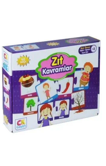 Zıt Kavramlar Okul Öncesi Eğitici-Öğretici Oyun Seti