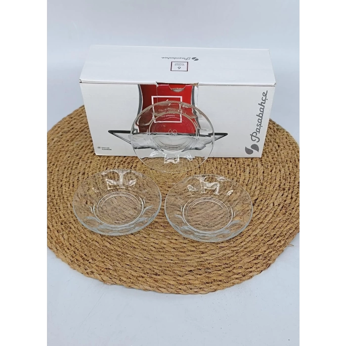 PAŞABAHÇE ÇAY TABAĞI OPTİKLİ 6LI 1X12