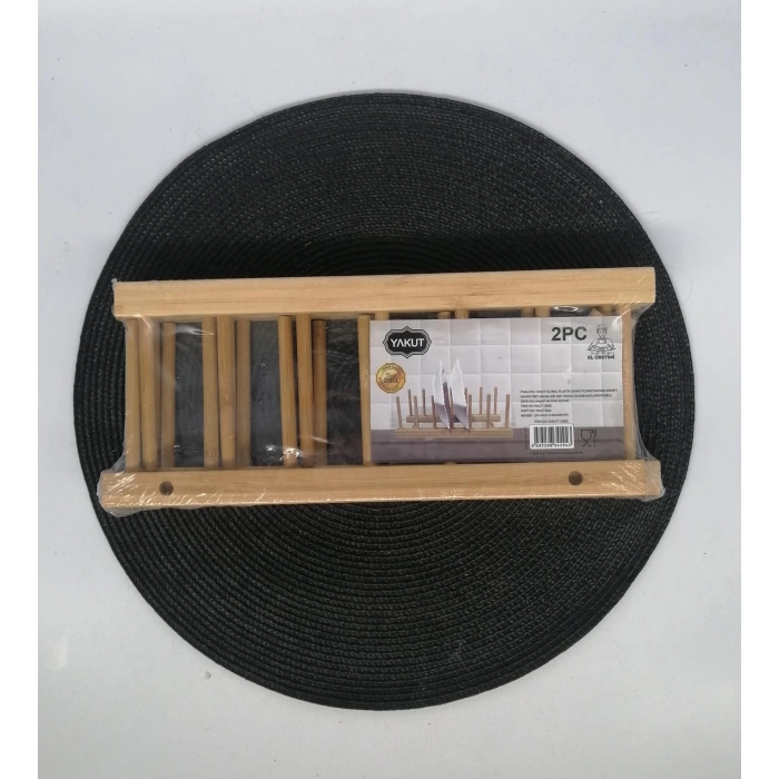 YKT 12962 BULAŞIKLIK TEZGAH ÜSTÜ BAMBU 2Lİ 1X12