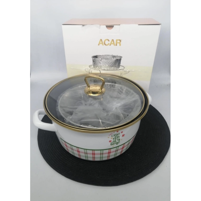 ACR 07784 KIZARTMA TENCERESİ EMAYE QUALITA 22 CM 1X2