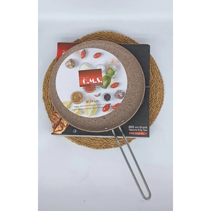 OMS TAVA KREP GRANİT KAHVE 26 CM 1X6