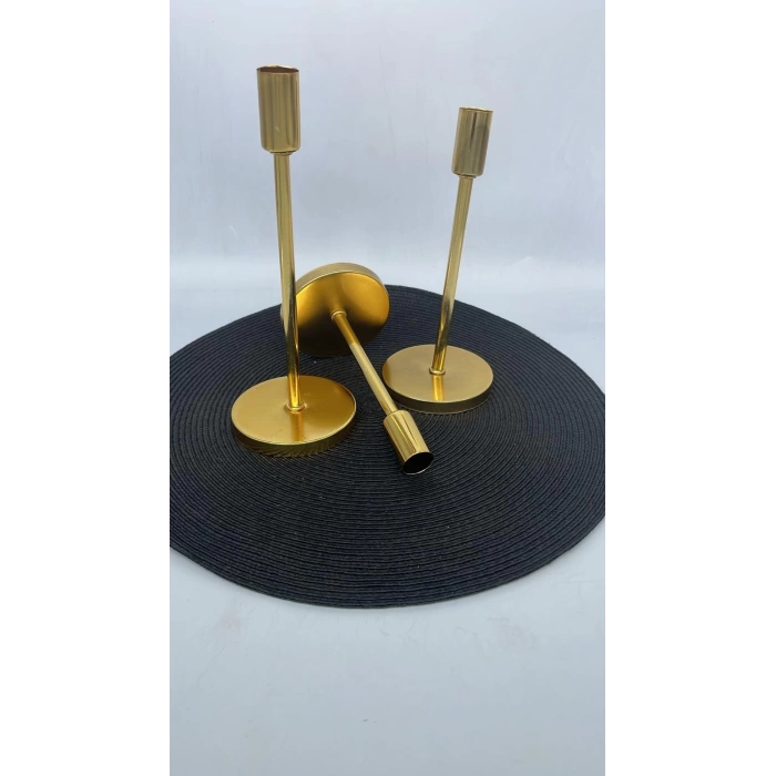 EMK 5483 ŞAMDAN MUMLUK 3LÜ GOLD 1X4