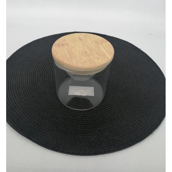 ŞNR 400897 KAVANOZ BAMBU KAPAK 400 ML 1X24