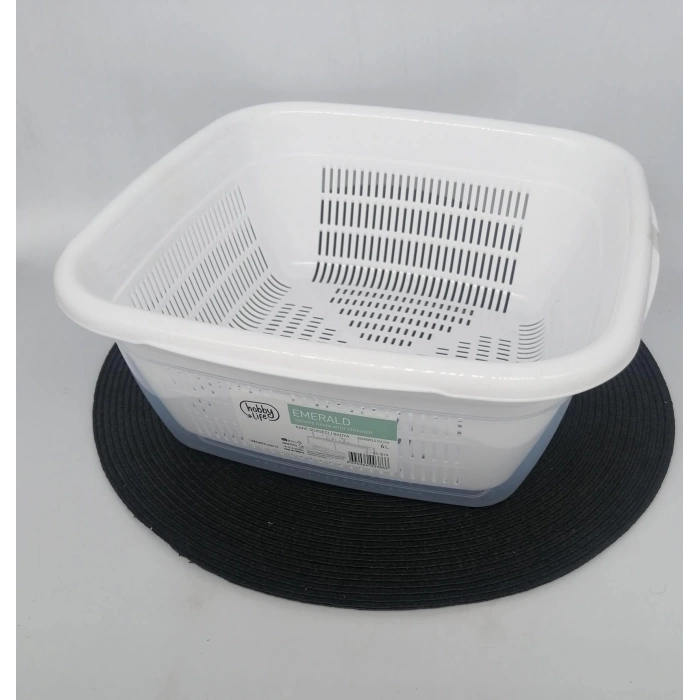 DEMET PLASTİK SÜZGEÇ ZÜMRÜT KARE 2 Lİ 6 LT 1X12