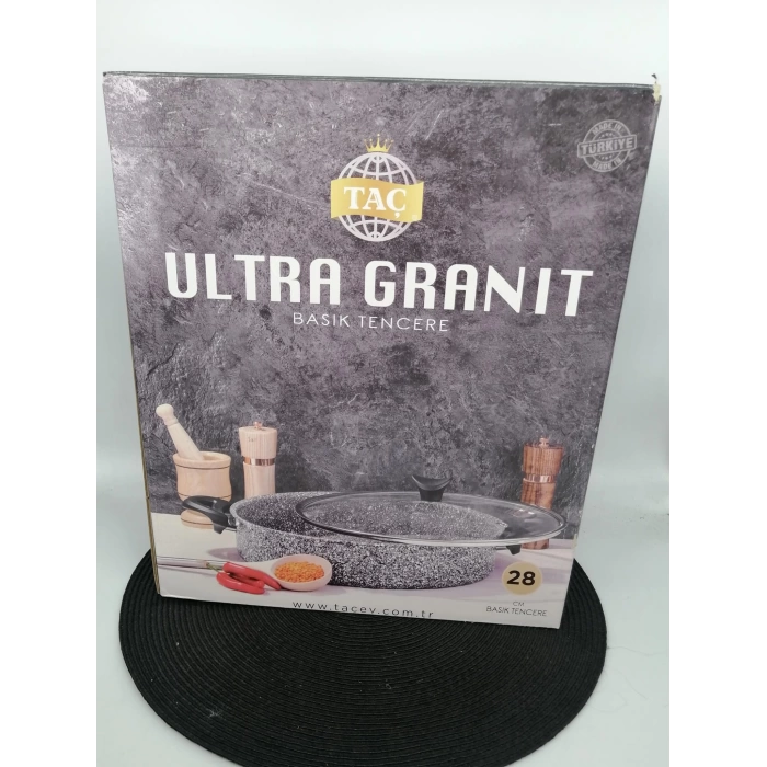 TAC 3404 TENCERE ULTRA GRANİT BASIK 28 CM 1X4