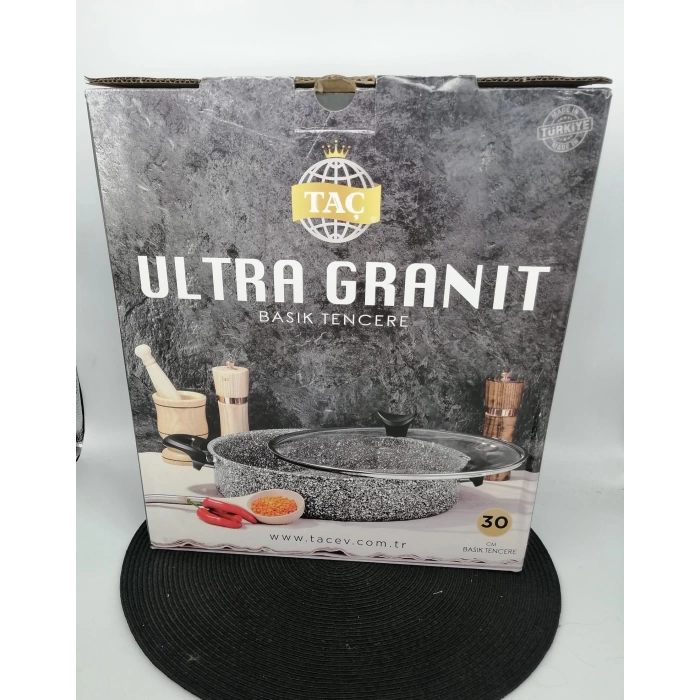 TAÇ 3405 TENCERE ULTRA GRANİT BASIK 30 CM 1X4