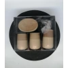 YKT 11686 BANYO SETİ KAHVERENGİ DESENLİ 4 PRÇ 1X12