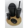 HRV 12240-012 BANYO SETİ MİKA SİYAH 5 PARÇA 1X2