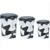 MİZ M-10144 ÇÖP KOVASI PEDALLI DESENLİ 3LÜ 1X1