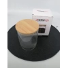 CLKN 2378 KAVANOZ BAMBU KAPAK YUVARLAK 12 CM 1X12