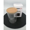 CLKN 2379 KAVANOZ BAMBU YUVARLAK 15 CM 1X12
