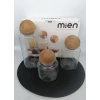 MİE B02 KAVANOZ SETİ CAM TOP KAPAK 3LÜ 1X4