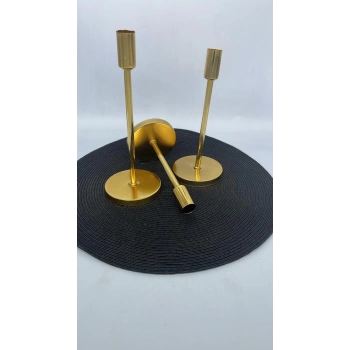 EMK 5483 ŞAMDAN MUMLUK 3LÜ GOLD 1X4