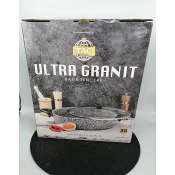 TAÇ 3405 TENCERE ULTRA GRANİT BASIK 30 CM 1X4